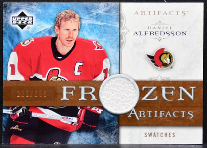2006-07 UD Artifacts Frozen Swtaches Daniel Alfredsson 222/250 Jersey 4354