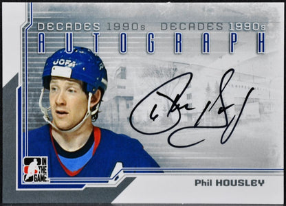 2012-13 In The Game Decades 1990s Auto Phil Housley A-PH Winnipeg Jets Auto 6126