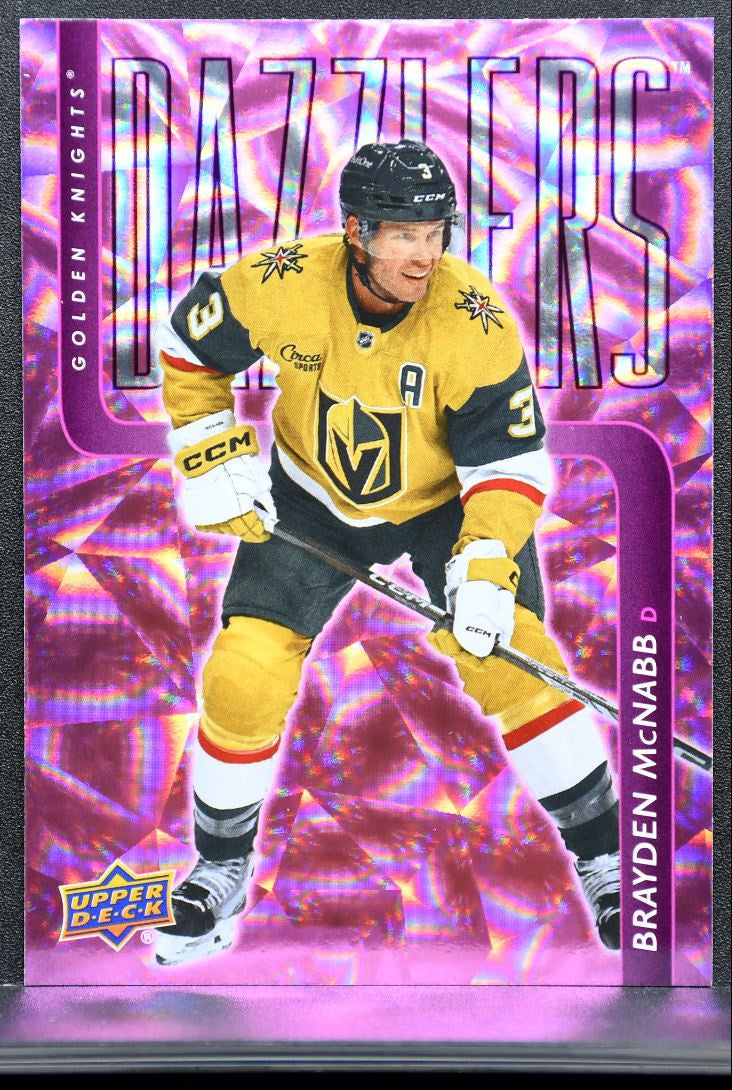 2025-26 UD Extended Series Dazzlers Pink Brayden McNabb Golden Knights 3246