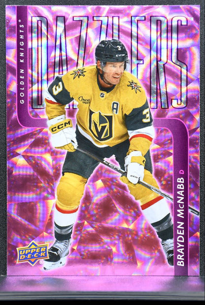 2025-26 UD Extended Series Dazzlers Pink Brayden McNabb Golden Knights 3246