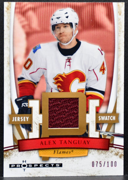 2007-08 Fleer Hot Prospects Red Alex Tanguay Calgary Flames 075/100 Jersey 5375