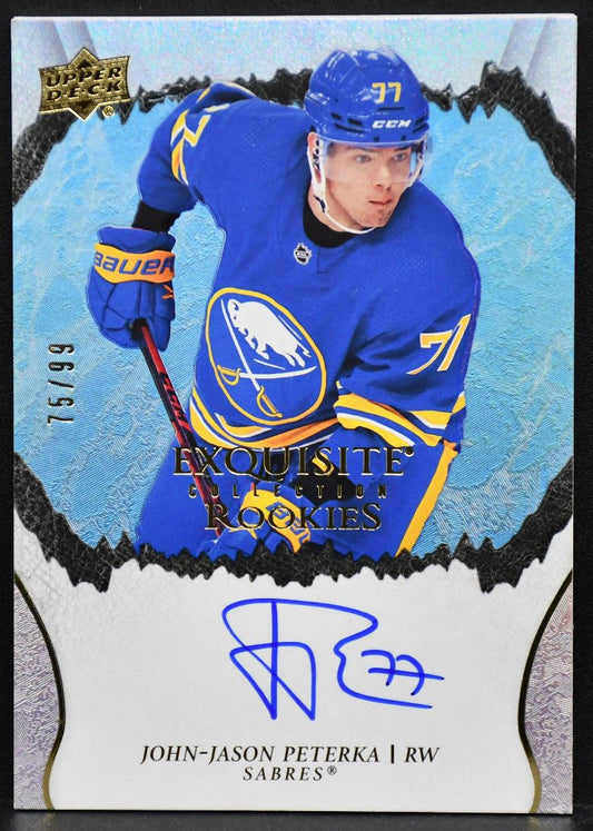 2021-22 UD Exquisite Collection RC John-Jason Peterka R-JJ Sabres RC Auto 75/99 5723