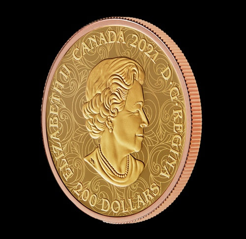 1 oz. Pure Gold Pink Diamond Coin – Treasure - Lucky Number (204551)