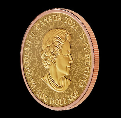 1 oz. Pure Gold Pink Diamond Coin – Treasure - Lucky Number (204551)