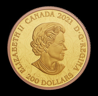 1 oz. Pure Gold Pink Diamond Coin – Treasure - Lucky Number (204551)