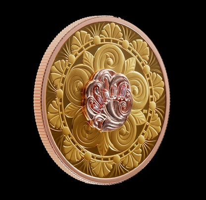 1 oz. Pure Gold Pink Diamond Coin – Treasure - Lucky Number (204551)
