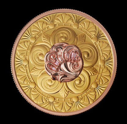 1 oz. Pure Gold Pink Diamond Coin – Treasure - Lucky Number (204551)