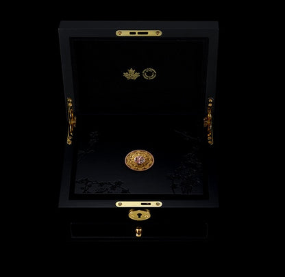 1 oz. Pure Gold Pink Diamond Coin – Treasure - Lucky Number (204551)