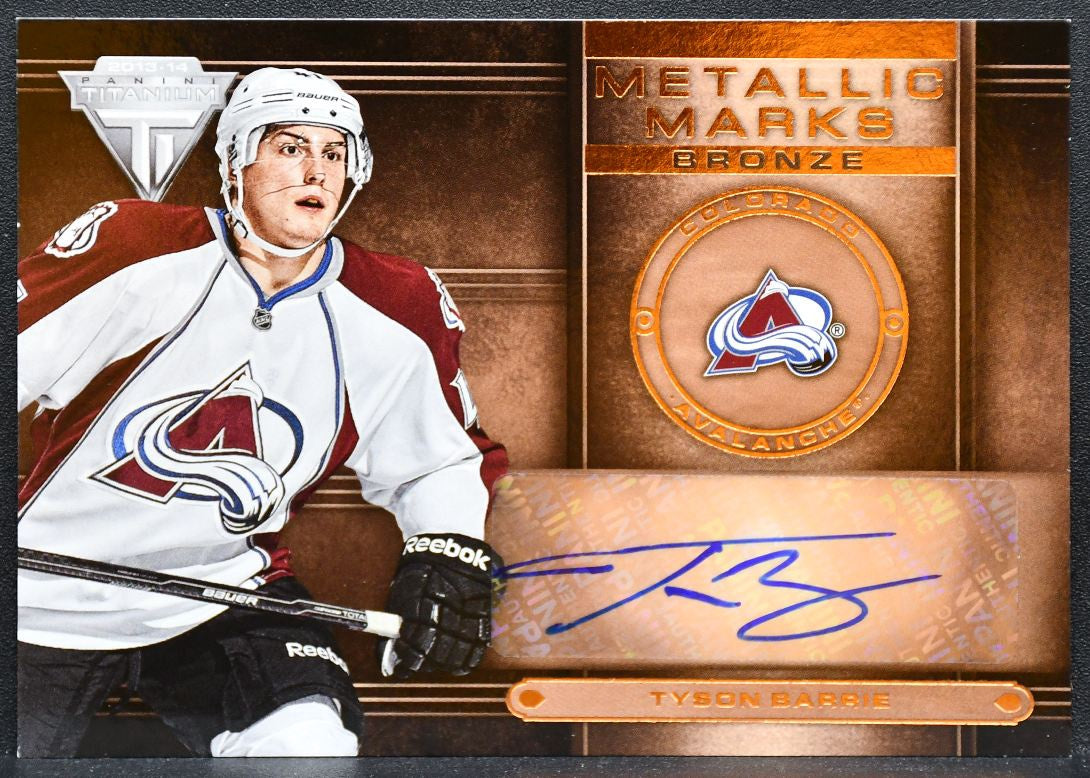 2013-14 Panini Titanium Metallic Marks Bronze Barrie MM-35 Avalanche Auto 8737