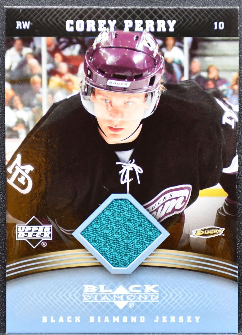 2006-07 Upper Deck Black Diamond Jerseys Corey Perry Anaheim Ducks Jersey 7085