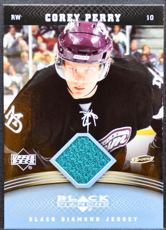 2006-07 Upper Deck Black Diamond Jerseys Corey Perry Anaheim Ducks Jersey 7085
