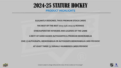 Upper Deck Stature Hockey 24/25