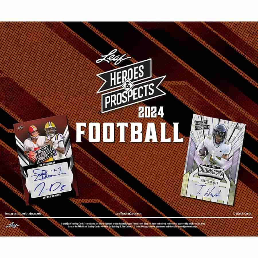 2024 Leaf Prospects & Heroes Football Jumbo Hobby Box