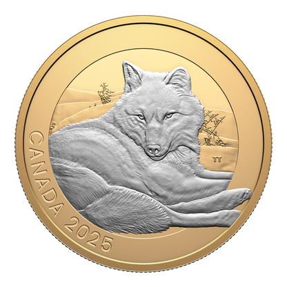 2025 $20 38mm 9999Ag - Animal Portraits: Grey  Wolf