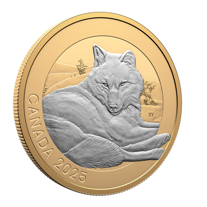 2025 $20 38mm 9999Ag - Animal Portraits: Grey  Wolf