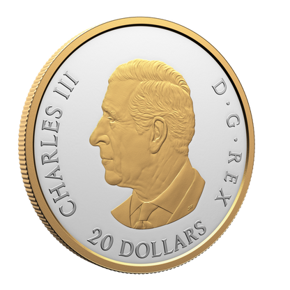 2025 $20 38mm 9999Ag - Animal Portraits: Grey  Wolf