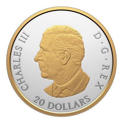 2025 $20 38mm 9999Ag - Animal Portraits: Grey  Wolf