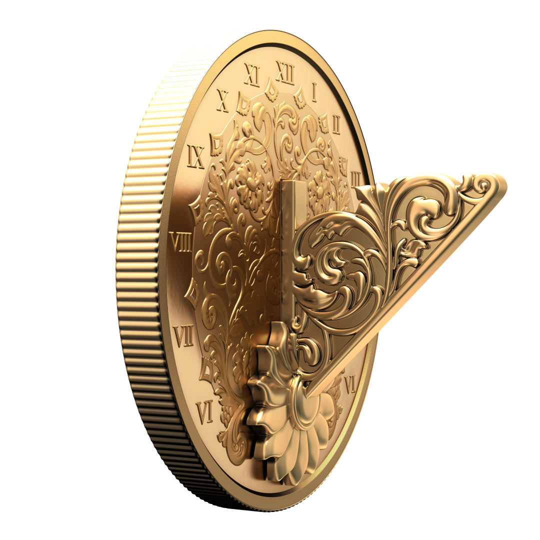 2025 $20 38mm 9999Ag - The Gilded Sundial  (Au plated)