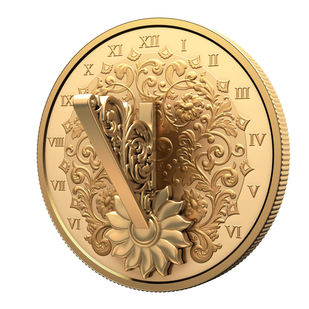 2025 $20 38mm 9999Ag - The Gilded Sundial  (Au plated)(254051)