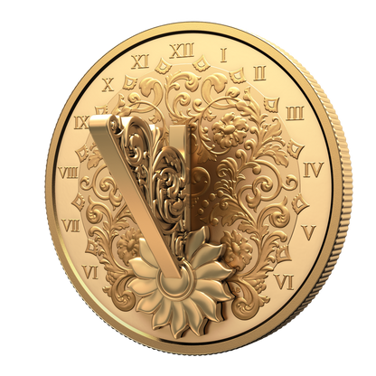 2025 $20 38mm 9999Ag - The Gilded Sundial  (Au plated)(254051)