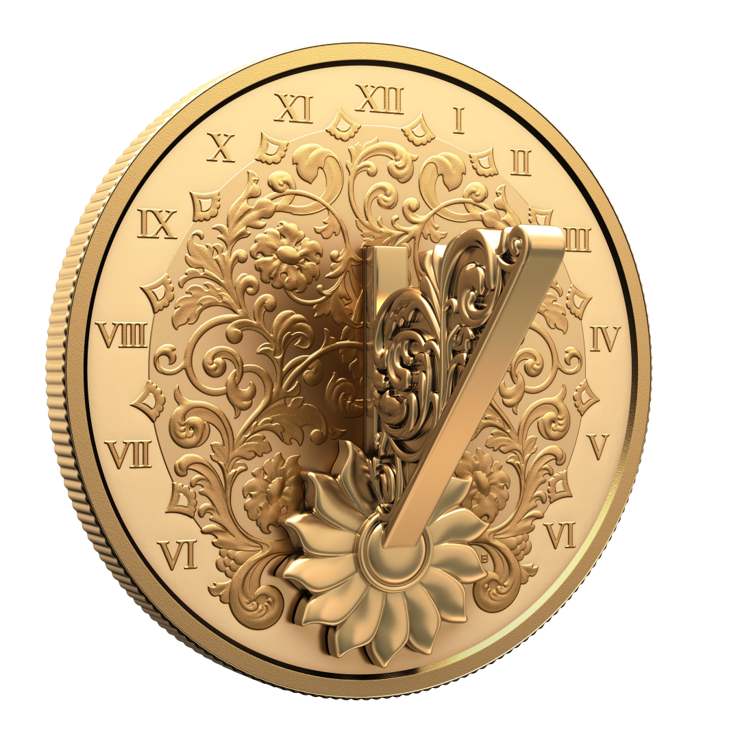 2025 $20 38mm 9999Ag - The Gilded Sundial  (Au plated)(254051)
