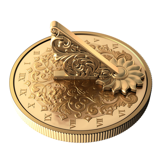 2025 $20 38mm 9999Ag - The Gilded Sundial  (Au plated)(254051)