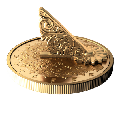 2025 $20 38mm 9999Ag - The Gilded Sundial  (Au plated)(254051)