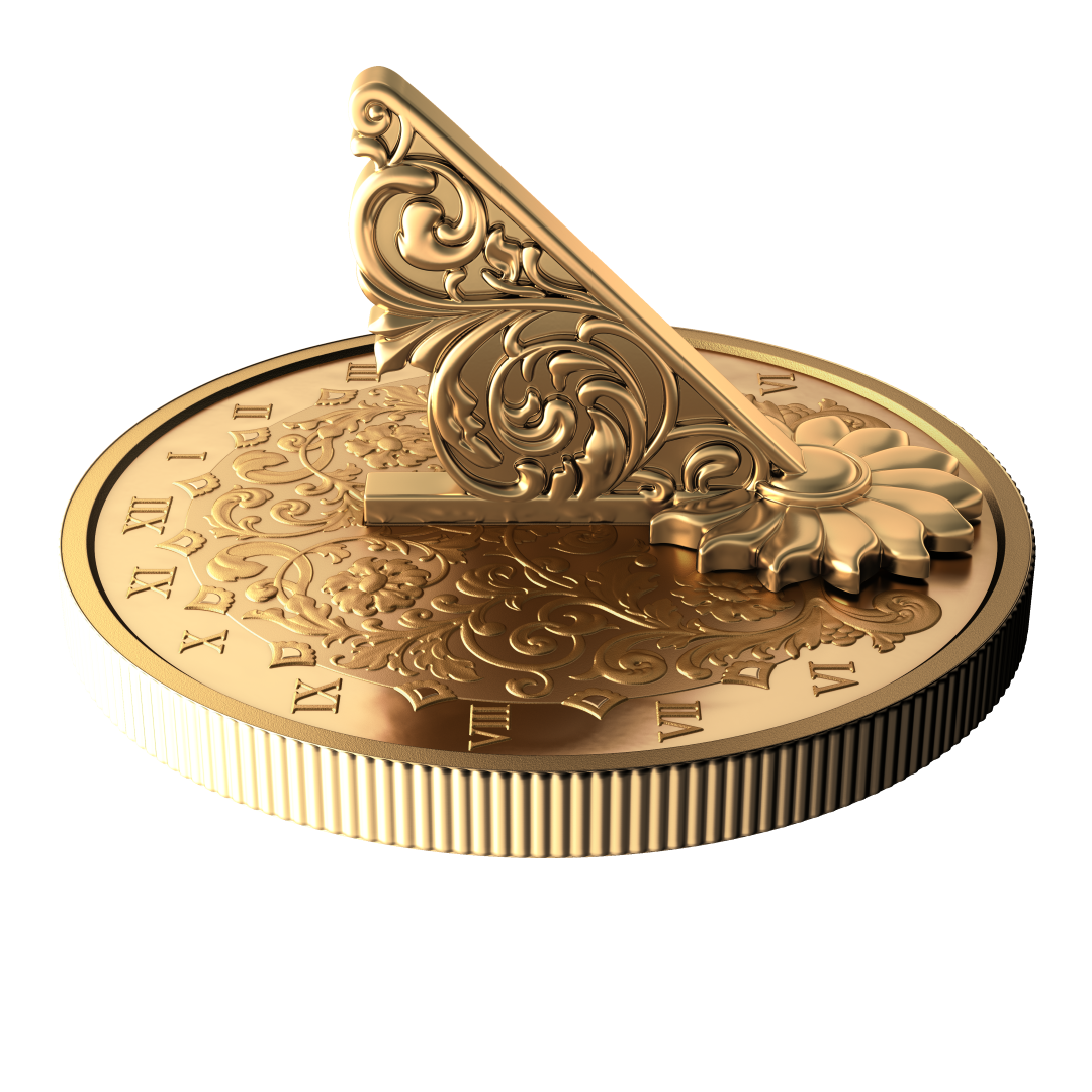 2025 $20 38mm 9999Ag - The Gilded Sundial  (Au plated)(254051)