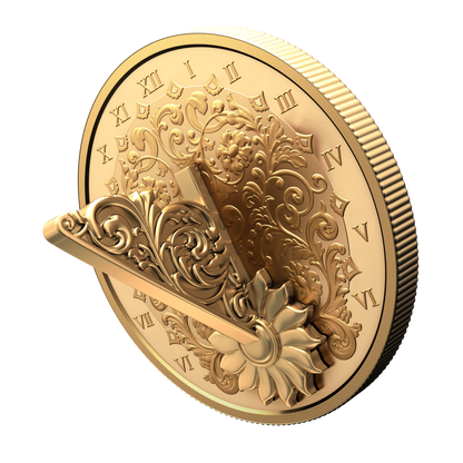 2025 $20 38mm 9999Ag - The Gilded Sundial  (Au plated)