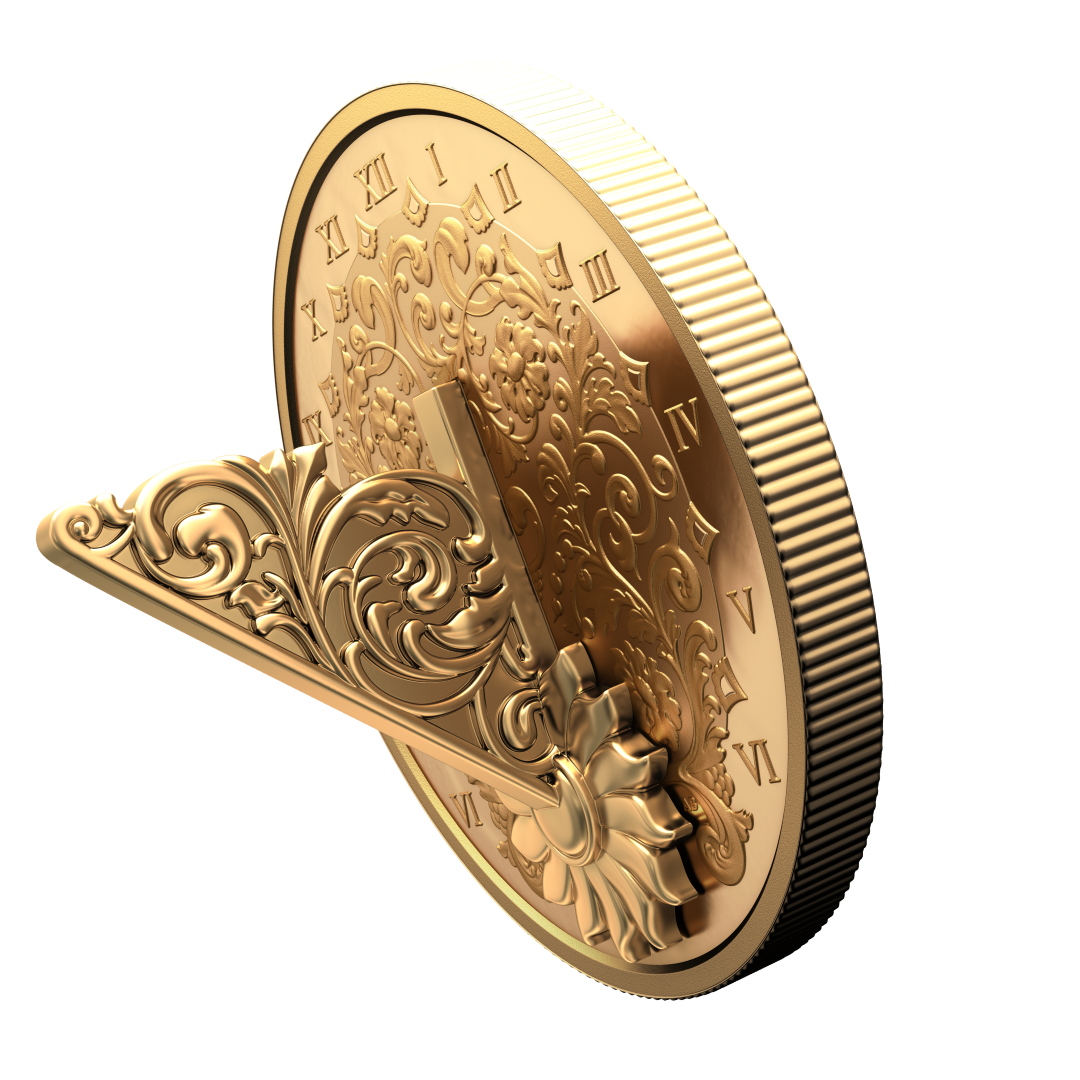 2025 $20 38mm 9999Ag - The Gilded Sundial  (Au plated)(254051)