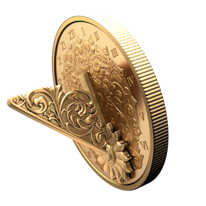 2025 $20 38mm 9999Ag - The Gilded Sundial  (Au plated)(254051)