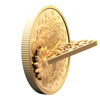 2025 $20 38mm 9999Ag - The Gilded Sundial  (Au plated)
