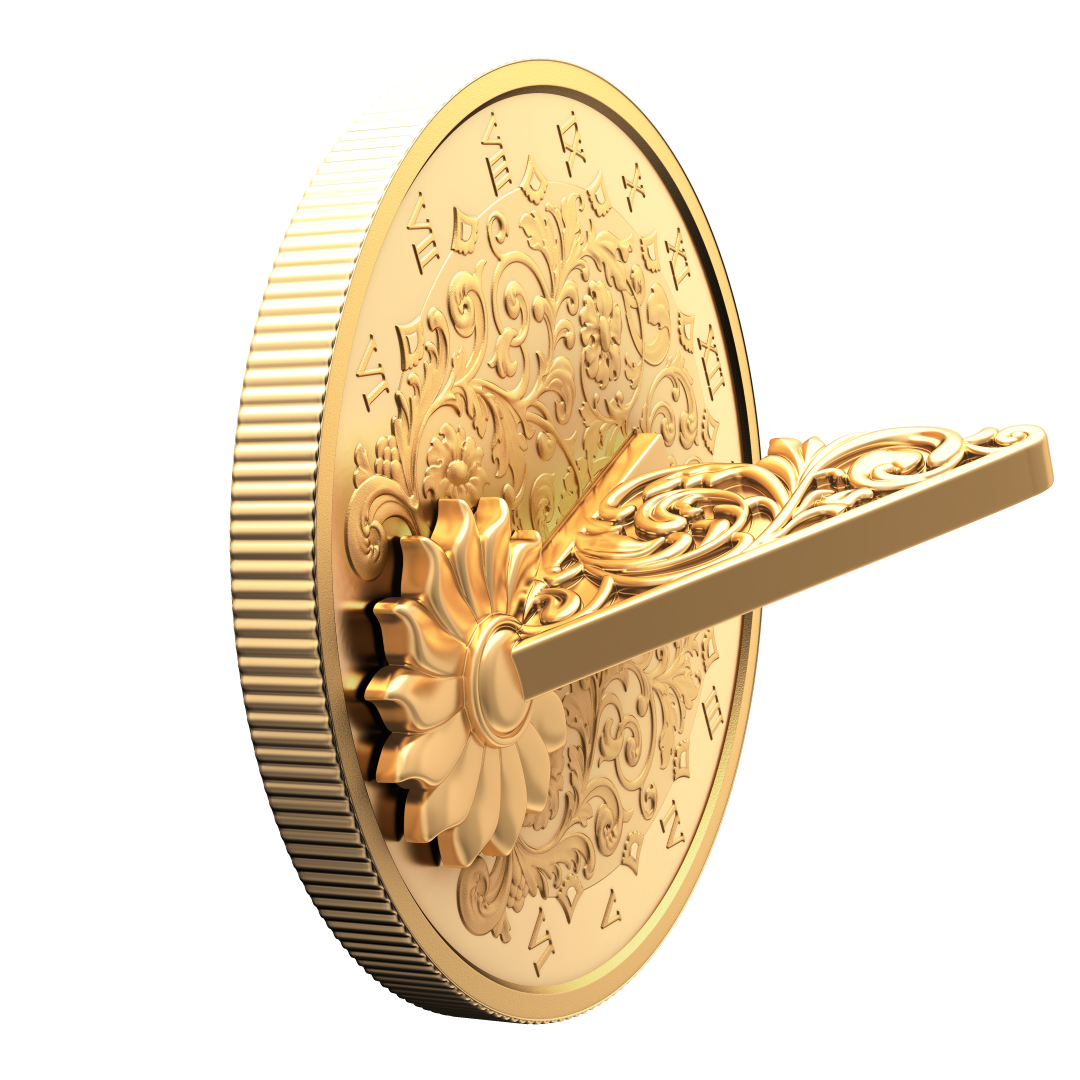 2025 $20 38mm 9999Ag - The Gilded Sundial  (Au plated)(254051)