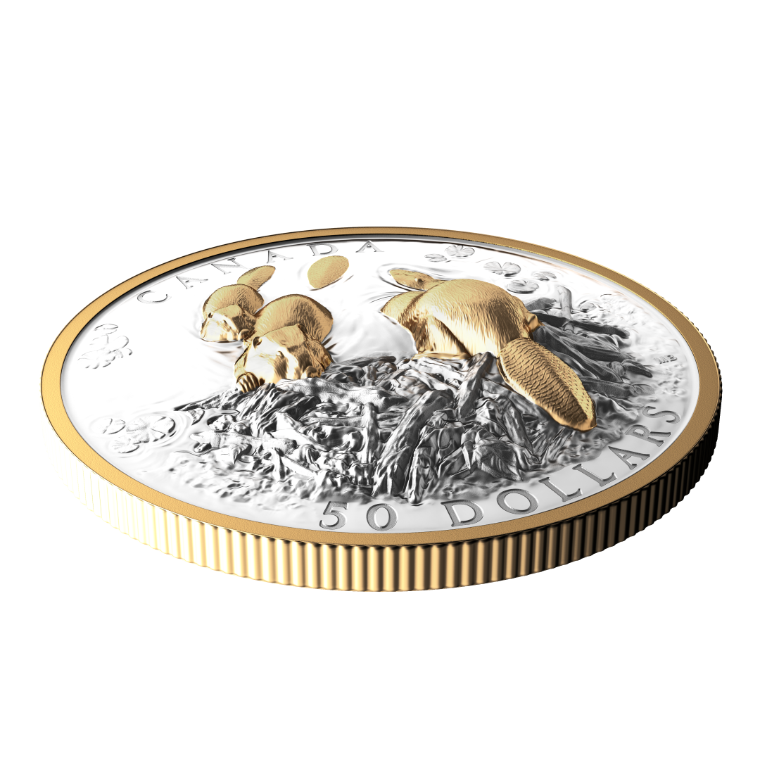 2025 $50 50mm 9999Ag - Beaver (Double EHR)