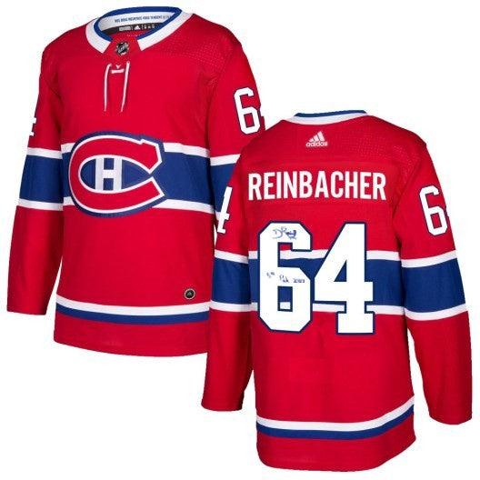 David Reinbacher Autographed Red Adidas Jersey