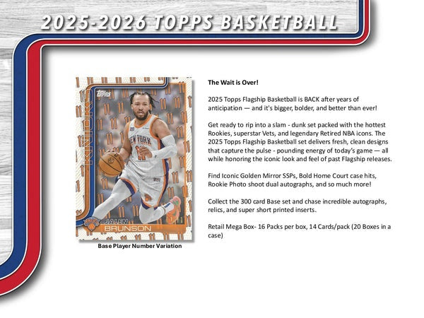 Mega Box de basketball Topps 2025-26