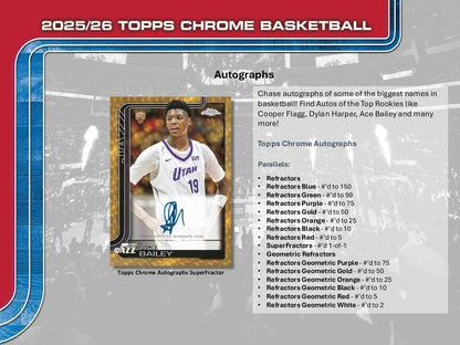 2025-26 Topps Chrome Basketball Blaster Value Box