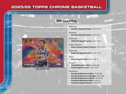 2025-26 Topps Chrome Basketball Blaster Value Box