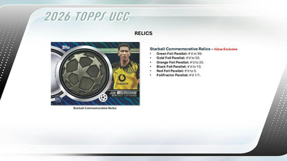 2025-26 Topps UEFA Club Competitions Soccer Blaster Value Box