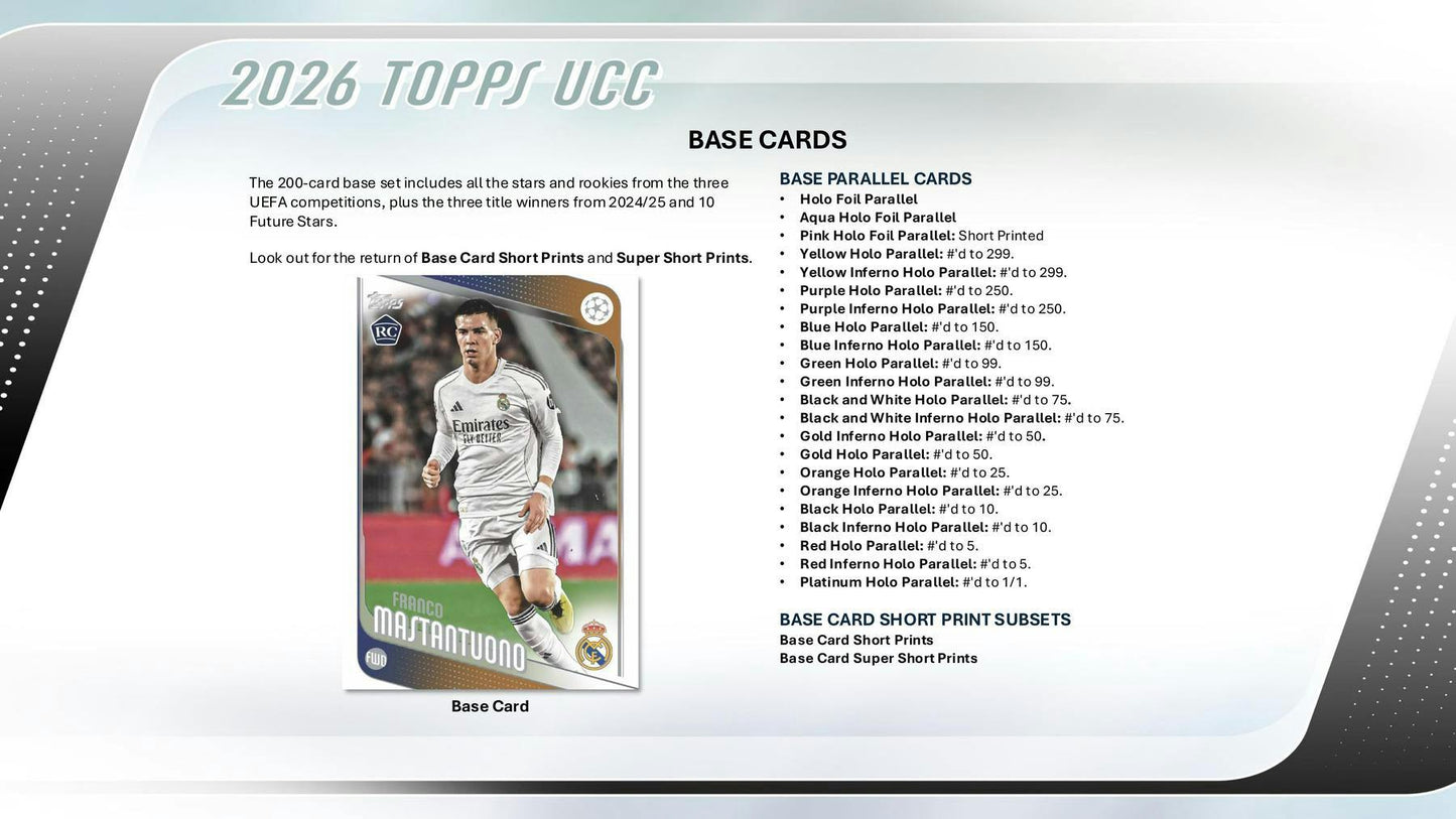 2025-26 Topps UEFA Club Competitions Soccer Blaster Value Box