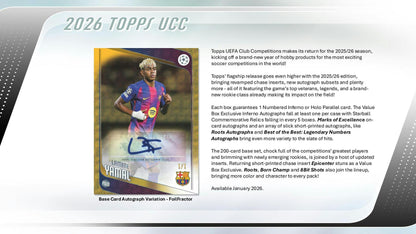 2025-26 Topps UEFA Club Competitions Soccer Blaster Value Box