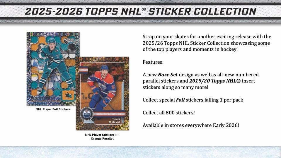 2026 Topps NHL Sticker Pack