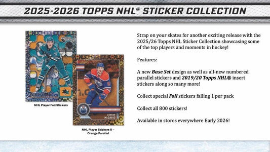 2026 Topps NHL Sticker Pack