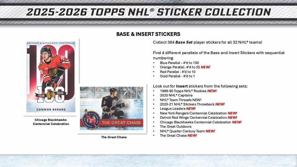 2026 Topps NHL Sticker Pack