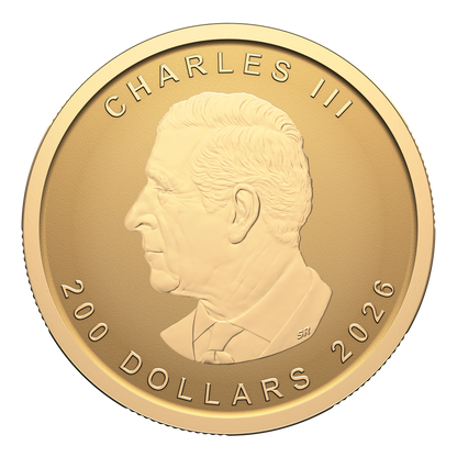 2026 200 $ 1 oz. 99999Au - Notre bison le plus pur (Lingot d'or de qualité supérieure) (253060)