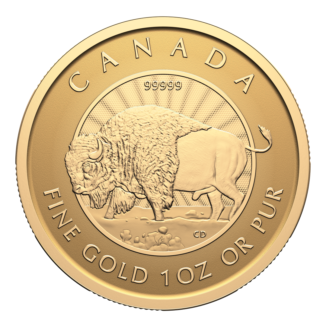 2026 200 $ 1 oz. 99999Au - Notre bison le plus pur (Lingot d'or de qualité supérieure) (253060)
