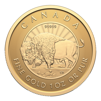 2026 200 $ 1 oz. 99999Au - Notre bison le plus pur (Lingot d'or de qualité supérieure) (253060)