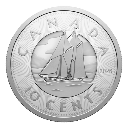 2026 Pure Silver 10-cent Fine Silver Coin Multilayered Bluenose (253261)