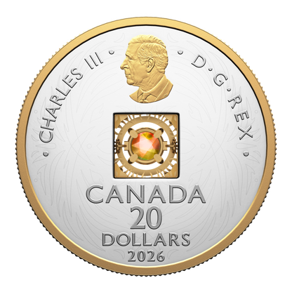 2026 Pure Silver Coin 20$ Dancing Ammolite - Elements of Nature - Fire (252906)