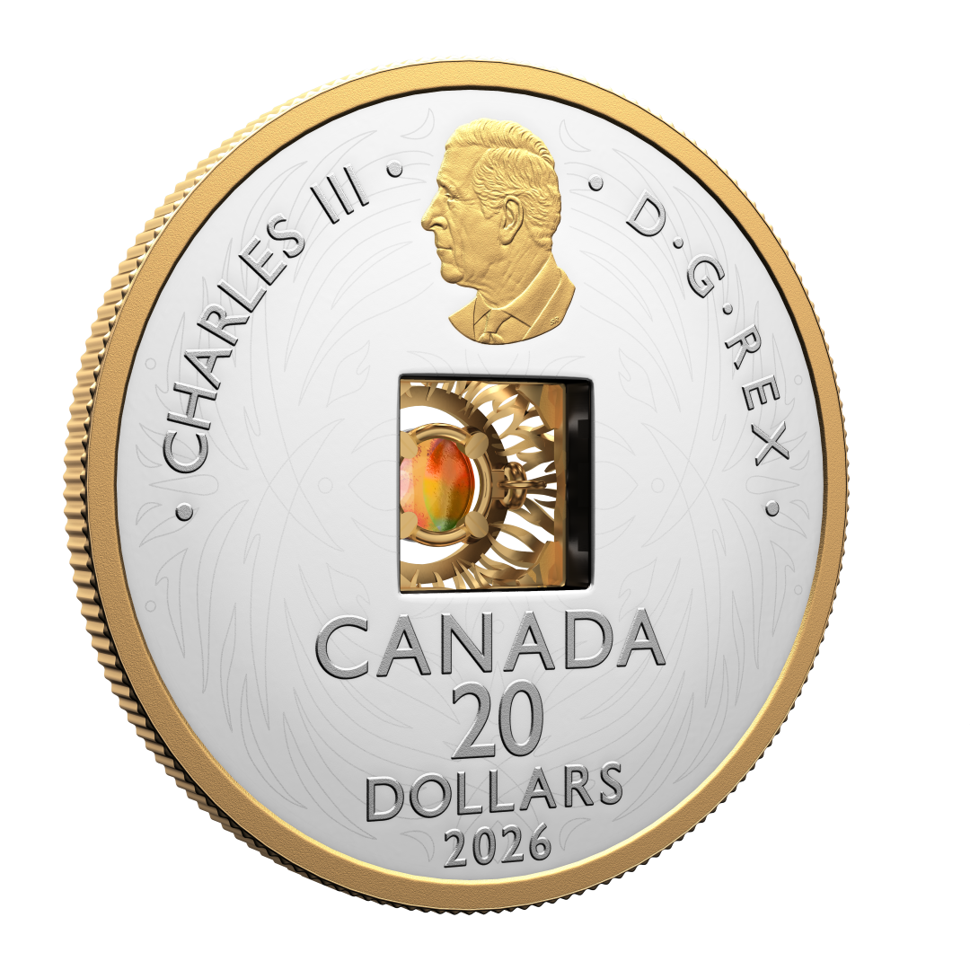 2026 Pure Silver Coin 20$ Dancing Ammolite - Elements of Nature - Fire (252906)